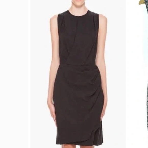 3.1 Phillip Lim | Silk Dress Size 8 Sleeveless Faux Wrap Draped - Picture 10 of 11